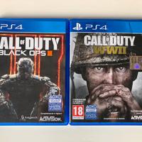 2 giochi PS4 Call of Duty: Black Ops III & WWII