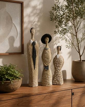 Rara Scultura Set 3 Pezzi Unico da Collezione