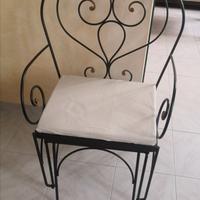 Poltrona dondolo in ferro battuto