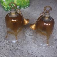 Coppia Lampadari A Campana in Murano anni 50 !!!