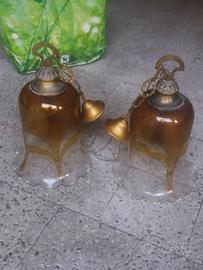 Coppia Lampadari A Campana in Murano anni 50 !!!