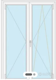 Porta finestra in alluminio dorato