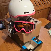 Casco e mascherina sci Salomon bambina