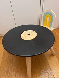 Tavolo gioco lavagna in legno bambino montessori