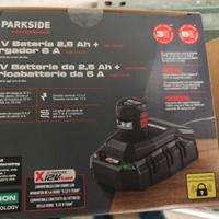 Batteria PARKSIDE12V 2,5 Ah+caricabatterie  nuovi