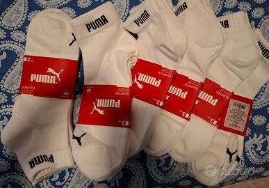 Calze PUMA Quarter bianche 43-46 nuove – 5 confez.