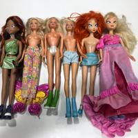 Blocco di 6 bellissime bambole Barbie