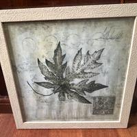 Quadro decorativo moderno con foglia