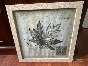 Quadro decorativo moderno con foglia