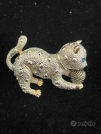 Spilla a forma di Gatto Vintage
