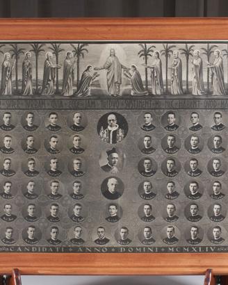 Quadro storico seminaristi Milano 1944 Pio XII