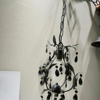Lampadario con pendenti nero 