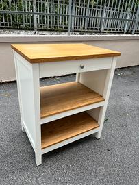Isola per cucina bianco/rovere Ikea
