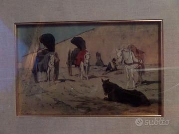 quadro cavalli e carrozze di fattorini