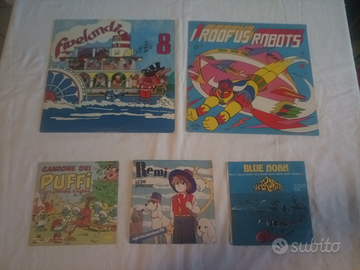 LP e 45 canzoni cartoni animati vintage