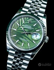 Rolex DJ 36mm verde palme 126234 jubilee 2023 full