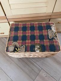 Cesto in vimini porta giochi