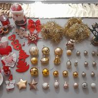 Addobbi natalizi 74 pezzi + 35 sacchetti oro + 200