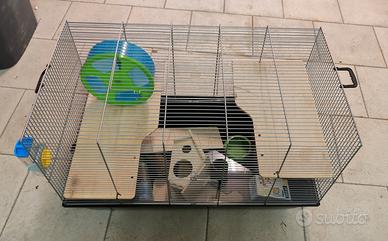 gabbia per criceto / cavia con accessori 