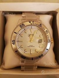 Orologio unisex trasparente Maer Aqua. Originale