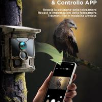 CEYOMUR Fototrappola Solare 68MP 4K WiFi/Bluetooth