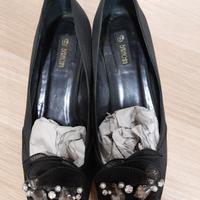 ballerine nere 40, con decorazione