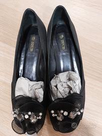 ballerine nere 40, con decorazione