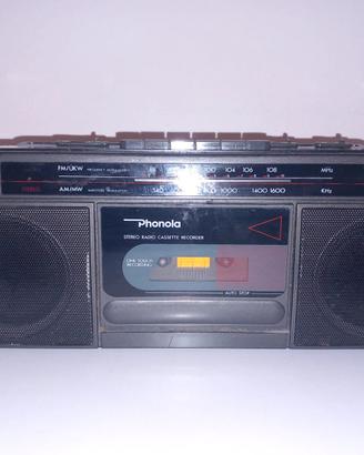 Stereo radio Phonola vintage con cassetta