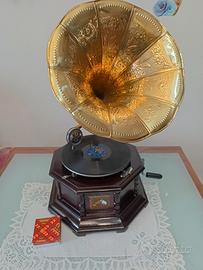 Grammofono vintage esagonale 
