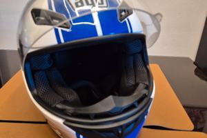 Casco Moto bianco blu