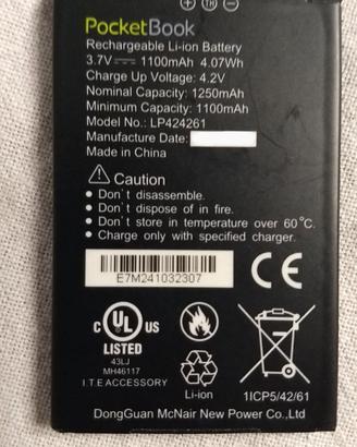 batteria per PocketBook 622 Touch - IBS Leggo