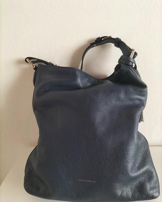 Borsa Coccinelle blu in vera pelle 