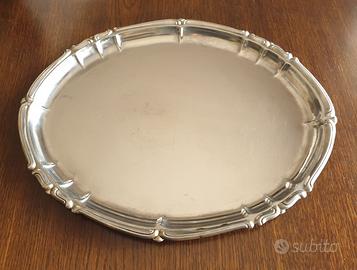 ELEGANTE VASSOIO IN ACCIAIO INOX DESIGN VINTAGE 70