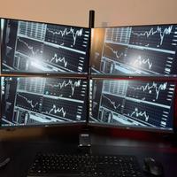 4 Monitor LG 24” Full HD + Supporto Professionale