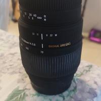 obiettivo Sigma 70 300 per minolta af e sony a 