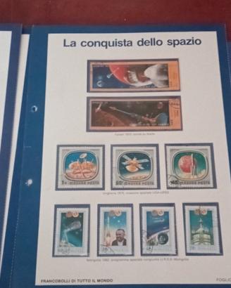 collezione francobolli "la conquista dello spazio"