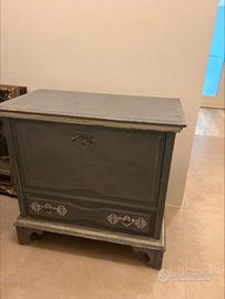 mobile scarpiera ruote anta e cassetto shabby chic