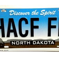 Targa Americana Da Collezione North Dakota U.S.A