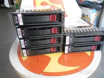 Cassetti con hard disk per server hp.