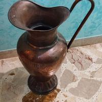 Grande anfora portaombrelli in rame antica