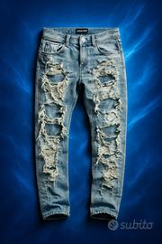 Jeans Strappati Smoke Rise