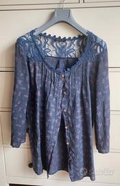 Camicia blu in lino