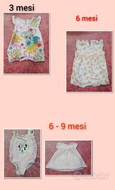 Lotto abbigliamento neonata 