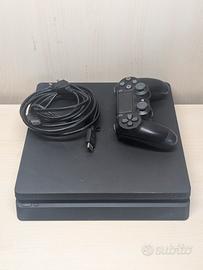 Playstation 4 Slim 500GB Console Nera Cavi Control