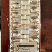 Set cucchiaini di caffè laminati in oro zecchino