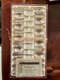 Set cucchiaini di caffè laminati in oro zecchino