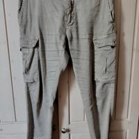 Pantaloni cargo uomo, Myths, tg 48, lino