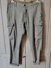 Pantaloni cargo uomo, Myths, tg 48, lino