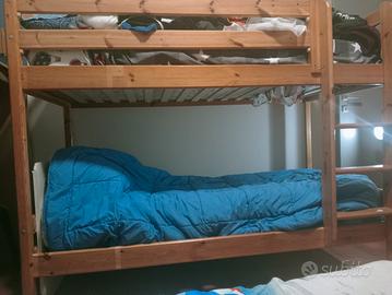 LETTO A CASTELLO IN LEGNO 