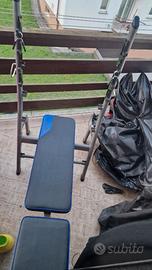 Panca piana inclinabile  +cyclet+barra trazioni